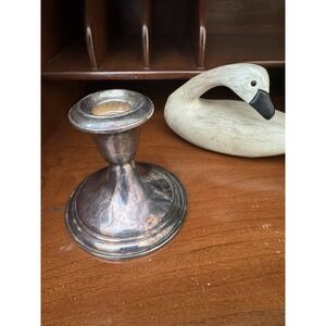 Vintage Pilgrim Silverplate Weighted Candlestick Holder P585 - Mid-Century MCM